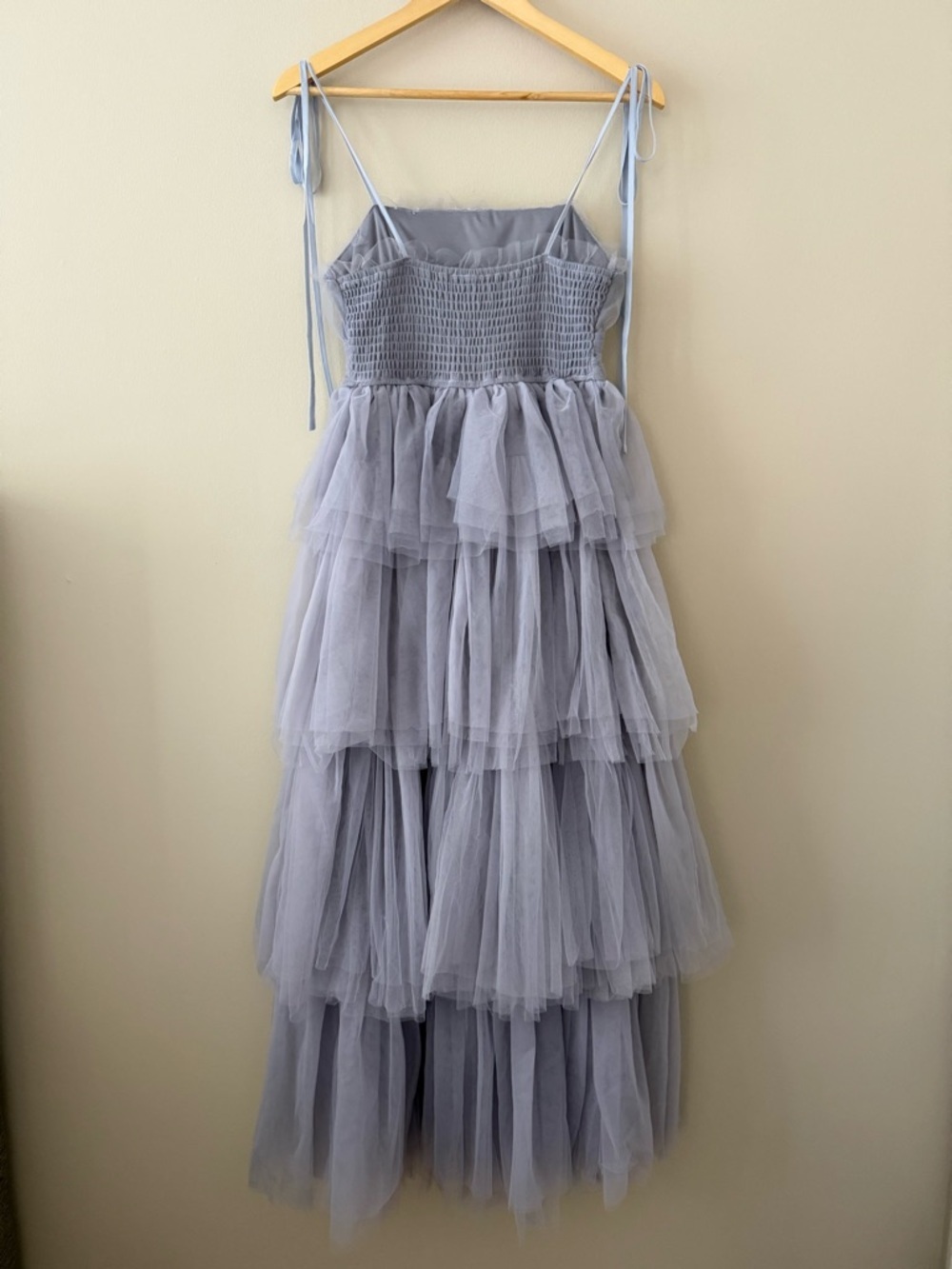 NWT - Baltic Born - Alora Tulle Tiered Maxi Dress - Dusty Slate - Picture 9 of 13